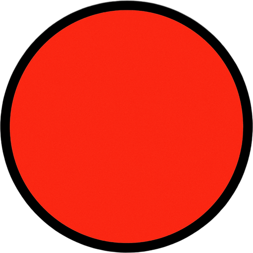 red ball.
In-Game asset.  2d.  High contrast.  No shadows