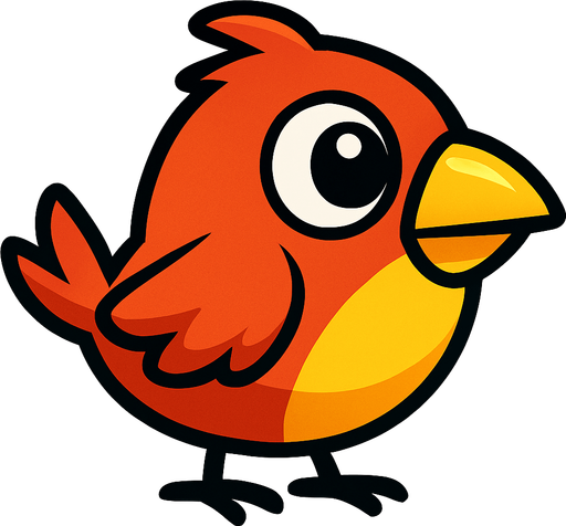 oyunlardaki kuş.
In-Game asset.  2d.  High contrast.  No shadows