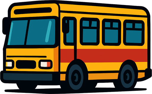 Bus.
In-Game asset.  2d.  High contrast.  No shadows