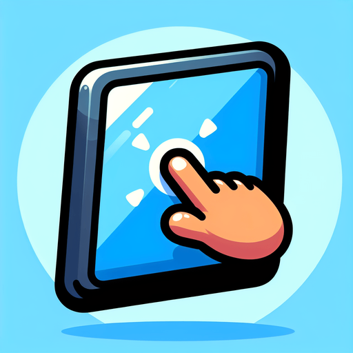 мультяшный палец нажатие по экрану.
Single Game Texture. In-Game asset. 2d. Blank background. High contrast. No shadows.