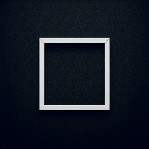 a square from a white line Top view.