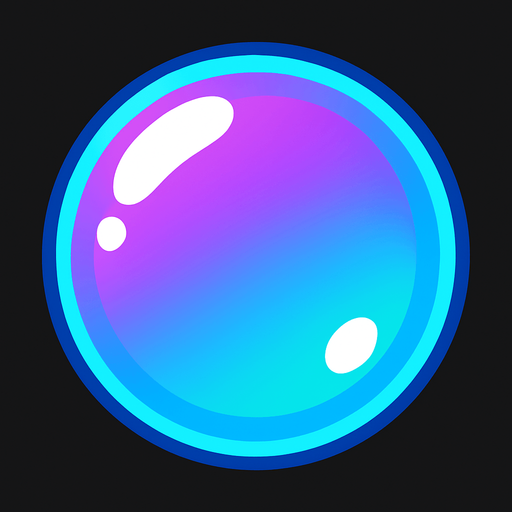 bubble.
In-Game asset.  2d.  High contrast.  No shadows
