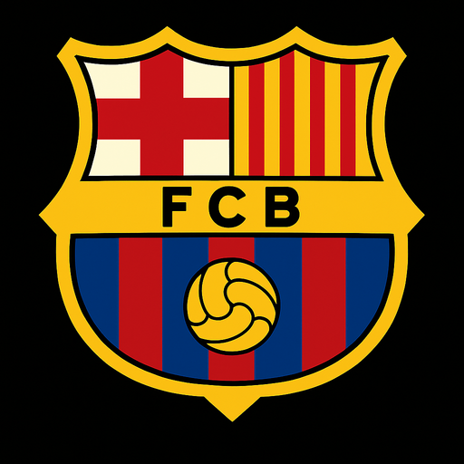 Barcelona logo oluştur.
In-Game asset.  High contrast.  No shadows