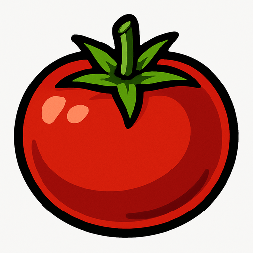 tomate.
In-Game asset.  2d.  High contrast.  No shadows