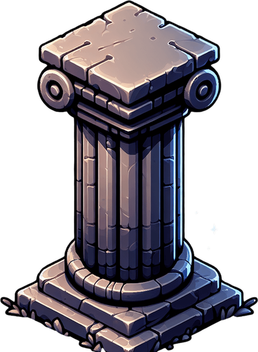 pillartop mg.
Single Game Texture.  In-Game asset.  2d.  Blank background.  High contrast.  No shadows