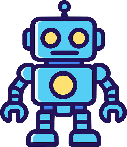 robot.
In-Game asset.  2d.  High contrast.  No shadows