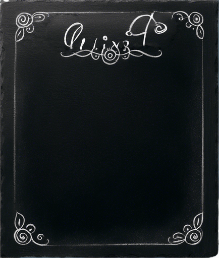 Word "ELIXIR" handwritten in chalk aligned at the top