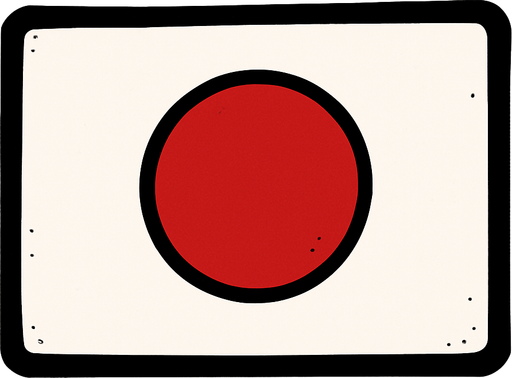 japan flag.
In-Game asset.  2d.  High contrast.  No shadows