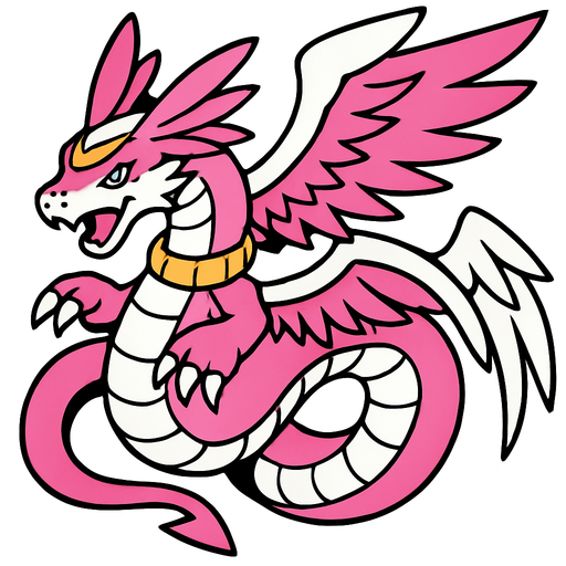 magnadramon.
In-Game asset.  2d.  High contrast.  No shadows