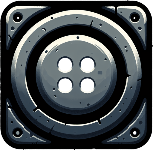 a button png.
Single Game Texture. In-Game asset. 2d. Blank background. High contrast. No shadows.