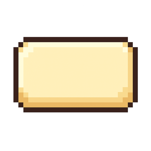 Make a crem color 2d pixel button. Without background.
In-Game asset.  2d.  High contrast.  No shadows