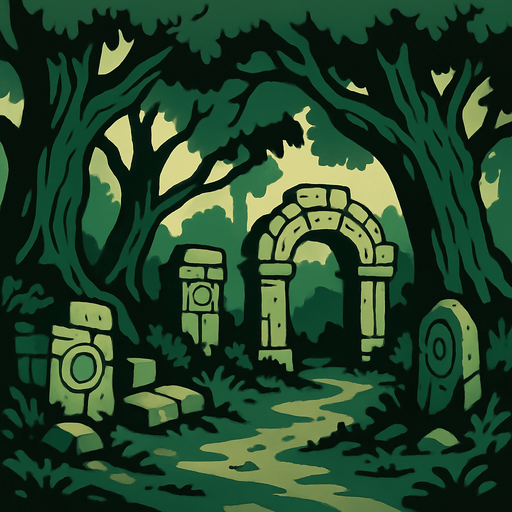 eski çag ormanlık.
In-Game asset.  2d.  High contrast.  No shadows