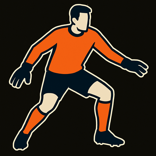 GOALKEEPER.
In-Game asset.  2d.  High contrast.  No shadows NO BALL