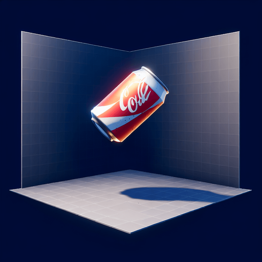 flying soda can, NO WINGS!.
Single Game Texture.  In-Game asset.  2d.  Blank background.  High contrast.  No shadows