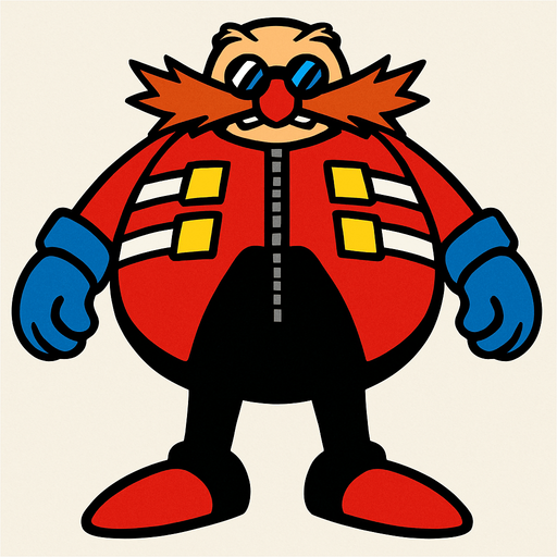 make sonic's enemy doctor eggman.
In-Game asset.  High contrast.  No shadows