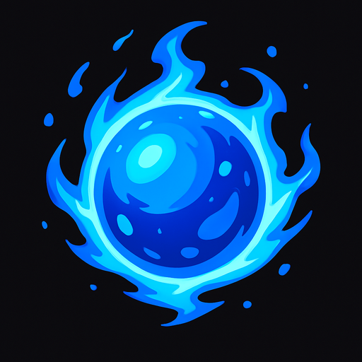 energy ball.
In-Game asset.  2d.  High contrast.  No shadows