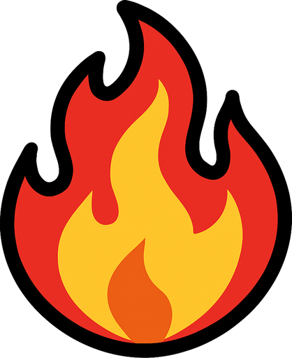 Fuego.
In-Game asset.  2d.  High contrast.  No shadows