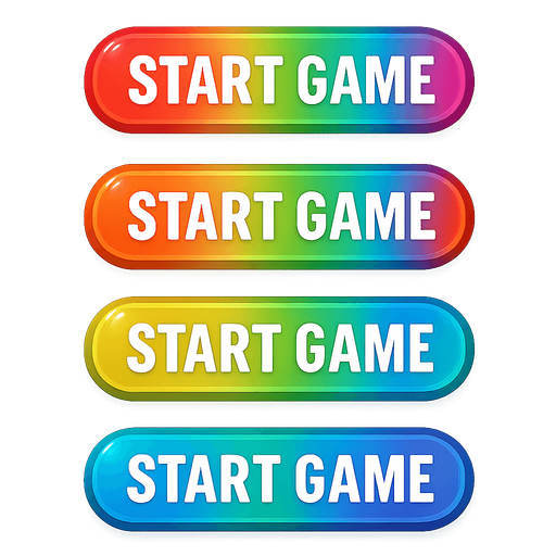 same buttons with rainbow colors