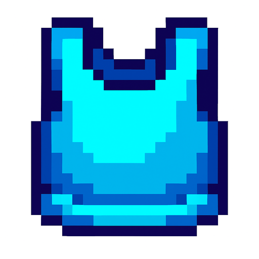 peto de pixeles.
In-Game asset.  2d.  High contrast.  No shadows