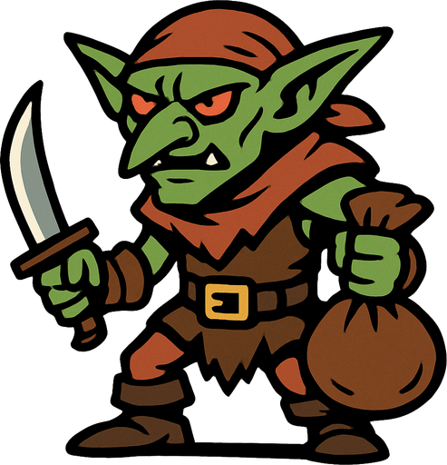 haydut goblin.
In-Game asset.  2d.  High contrast.  No shadows