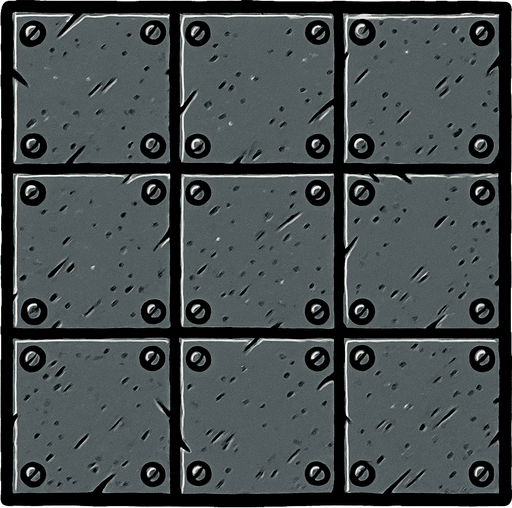 Piso de metálico.
In-Game asset.  2d.  High contrast.  No shadows