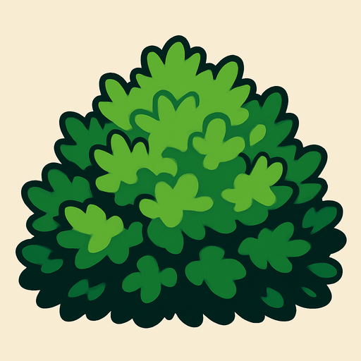 bush 2d.
In-Game asset.  2d.  High contrast.  No shadows