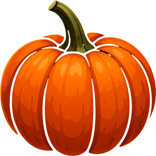 pumpkin.
In-Game asset.  2d.  High contrast.  No shadows. Realistic