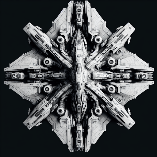 alien space ship. top-down view.
Single Game Texture.  In-Game asset.  2d.  Blank background.  High contrast.  No shadows