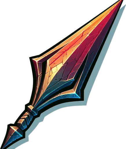 Tringular Spike.
Single Game Texture. In-Game asset. 2d. Blank background. High contrast. No shadows.