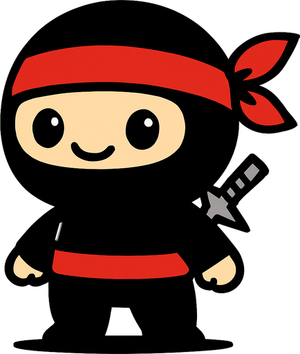 Cute Ninja.
2d.  High contrast.  No shadows