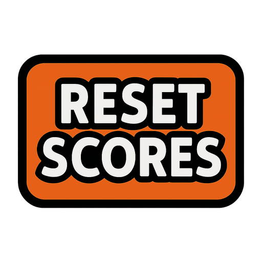 Reset scores button.
In-Game asset.  2d.  High contrast.  No shadows