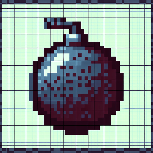 bomb pikcel.
Single Game Texture. In-Game asset. 2d. Blank background. High contrast. No shadows.