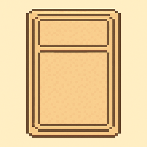 Make empty pixel art game card. #f3d296 color.
In-Game asset.  2d.  High quality.  No shadows