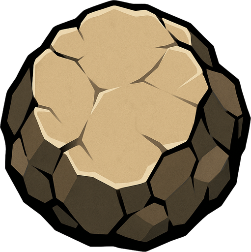 Roca vista desde arriba.
In-Game asset.  2d.  High contrast.  No shadows