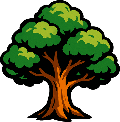 tree.
In-Game asset.  2d.  High contrast.  No shadows