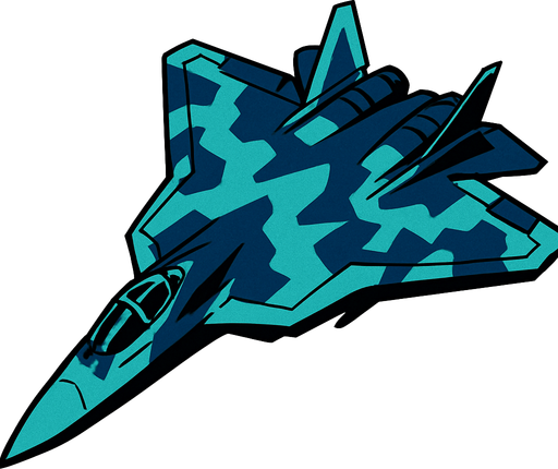 SU 57.
In-Game asset.  2d.  High contrast.  No shadows