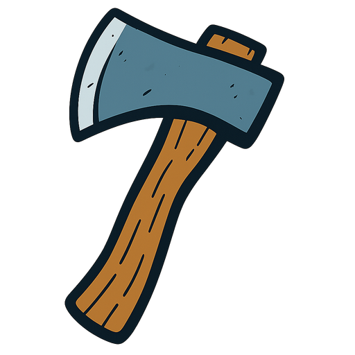 Hatchet.
In-Game asset.  2d.  High contrast.  No shadows