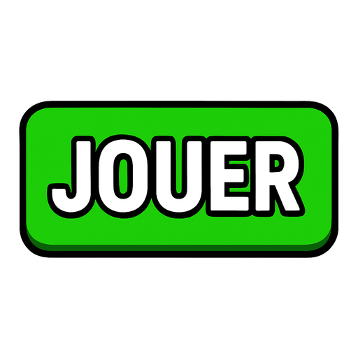 JOUER GREEN BUTTON.
In-Game asset.  2d.  High contrast.  No shadows