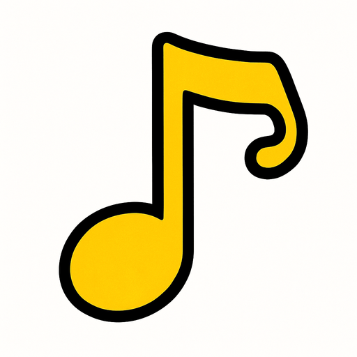 2D muzik yalniz notasi.
In-Game asset.  2d.  High contrast.  No shadows