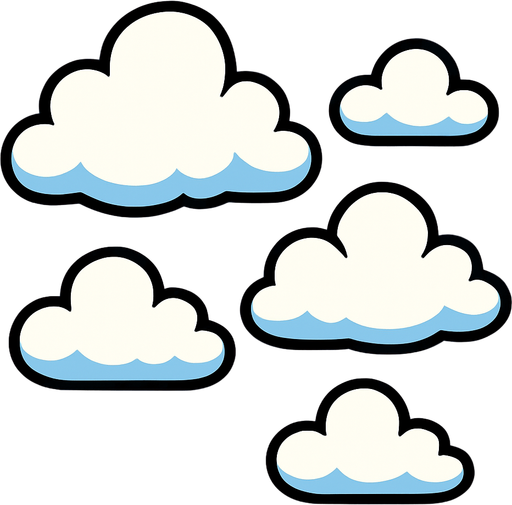 nubes.
In-Game asset.  2d.  High contrast.  No shadows