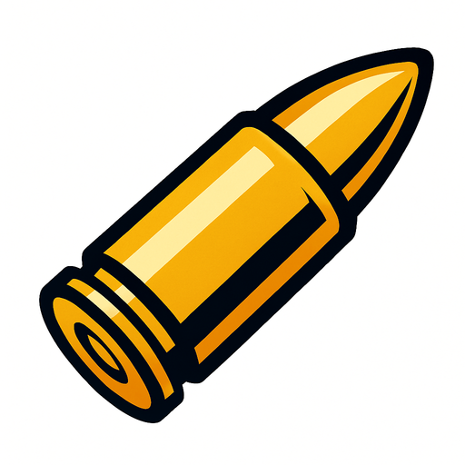 Sarı mermi olsun.
In-Game asset.  2d.  High contrast.  No shadows