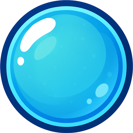 Bubble.
Single Game Texture.  In-Game asset.  2d.  Blank background.  High contrast.  No shadows