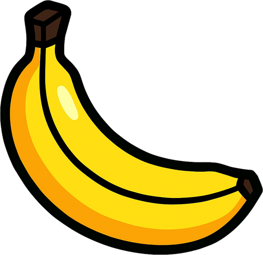 Banana.
In-Game asset.  2d.  High contrast.  No shadows