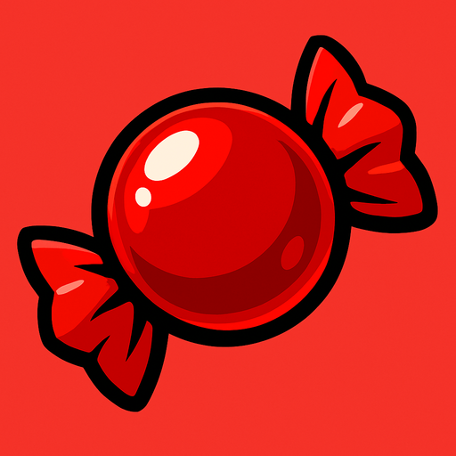 candy red.
In-Game asset.  2d.  High contrast.  No shadows