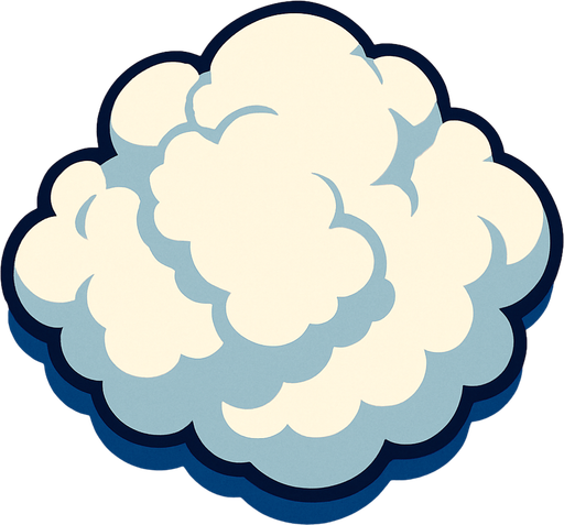 distantCloud top view.
In-Game asset.  2d.  High contrast.  No shadows