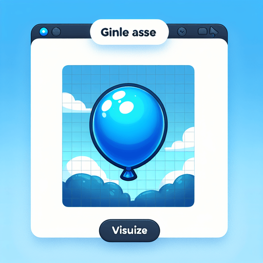 mavi balon.
Single Game Texture.  In-Game asset.  2d.  Blank background.  High contrast.  No shadows