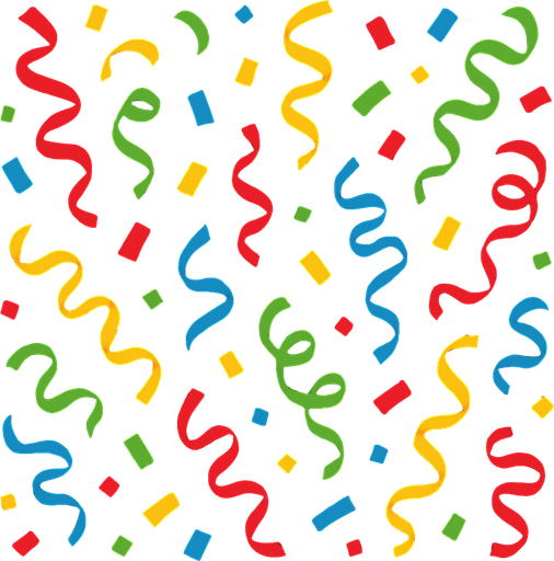 confetti.
In-Game asset.  2d.  High contrast.  No shadows