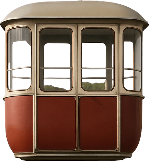 Photorealistic Ferris cabin, sideview