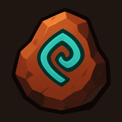 Pierre élémentaire ombre.
In-Game asset.  2d.  High contrast.  No shadows