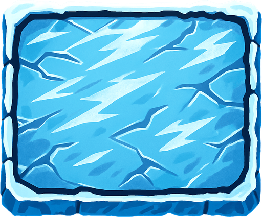 Icy surface.
In-Game asset.  2d.  High contrast.  No shadows
